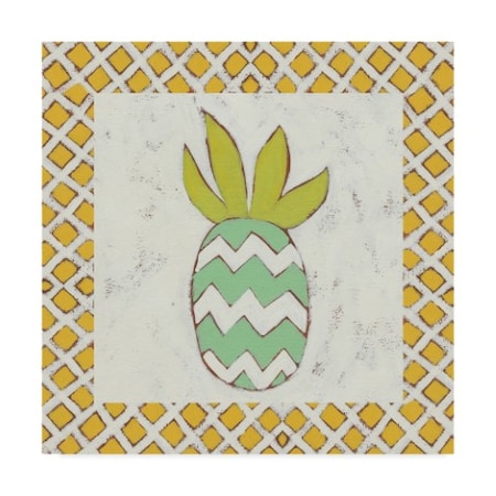 Chariklia Zarris 'Pineapple Vacation Iii' Canvas Art,18x18